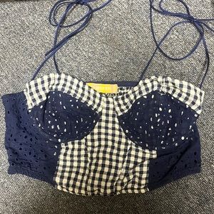 Urban Outfitters Gingham Corset Top